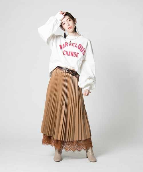 LAYMEE(レイミー)の「Abelia skirt / アベリアスカート(スカート・レディース・ブラック/ベージュ・FREE)」の22枚目の写真