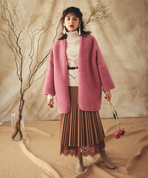 LAYMEE(レイミー)の「Abelia skirt / アベリアスカート(スカート・レディース・ブラック/ベージュ・FREE)」の6枚目の写真