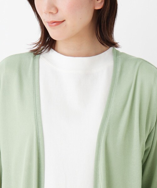 SHOO・LA・RUE（シューラルー）の「◆シンプルロングカーディガン（カーディガン/ボレロ・レディース・ブラック/グレー/ベージュ/グリーン・02/03/04）」の5枚目の写真