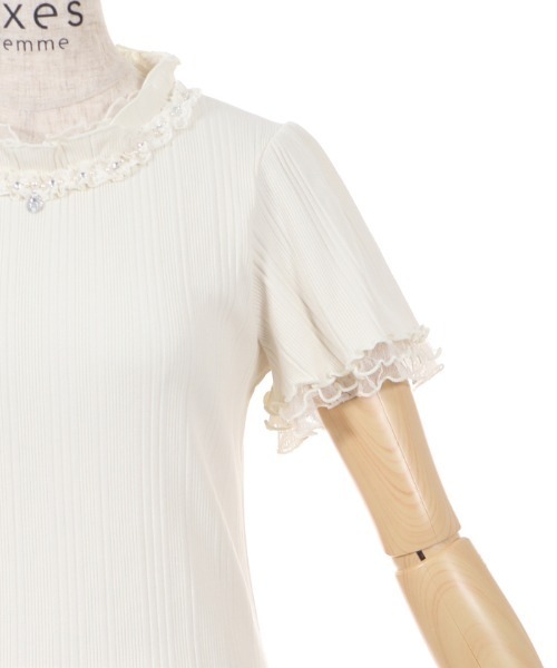 axes femme（アクシーズファム）の「プチスタンドリブインナー（Tシャツ/カットソー・レディース・サックスブルー/キナリ/ピンク/ブラック/ラベンダー・MEDIUM）」の13枚目の写真