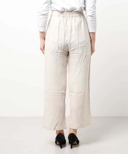 muure（ミュール）の「コットンリネンパンツ（その他パンツ・レディース・ブラック/ベージュ/アイボリー・FREE）」の5枚目の写真