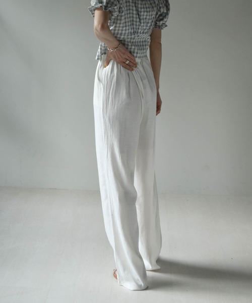 muure（ミュール）の「コットンリネンパンツ（その他パンツ・レディース・ブラック/ベージュ/アイボリー・FREE）」の10枚目の写真