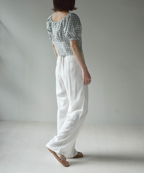 muure（ミュール）の「コットンリネンパンツ（その他パンツ・レディース・ブラック/ベージュ/アイボリー・FREE）」の11枚目の写真