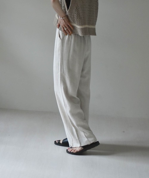 muure（ミュール）の「コットンリネンパンツ（その他パンツ・レディース・ブラック/ベージュ/アイボリー・FREE）」の15枚目の写真
