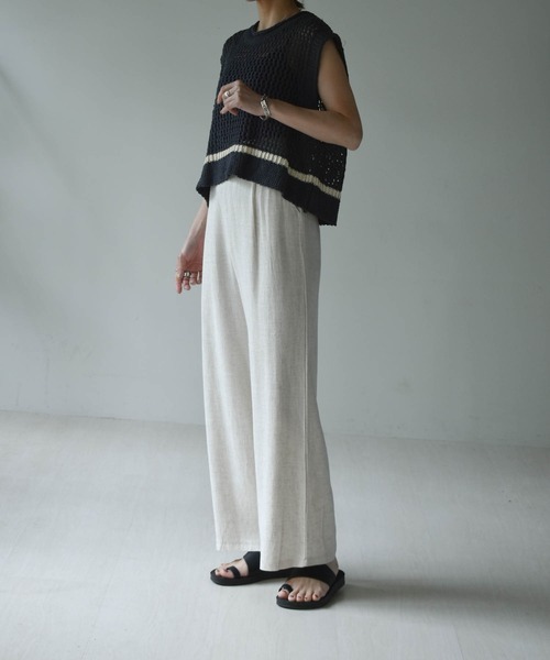 muure（ミュール）の「コットンリネンパンツ（その他パンツ・レディース・ブラック/ベージュ/アイボリー・FREE）」の17枚目の写真