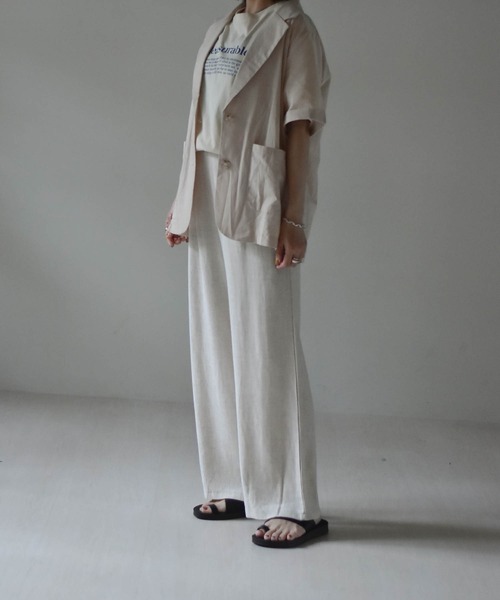muure（ミュール）の「コットンリネンパンツ（その他パンツ・レディース・ブラック/ベージュ/アイボリー・FREE）」の18枚目の写真