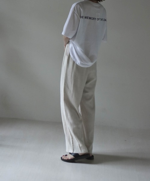 muure（ミュール）の「コットンリネンパンツ（その他パンツ・レディース・ブラック/ベージュ/アイボリー・FREE）」の6枚目の写真