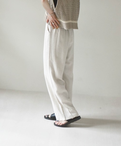 muure（ミュール）の「コットンリネンパンツ（その他パンツ・レディース・ブラック/ベージュ/アイボリー・FREE）」の22枚目の写真