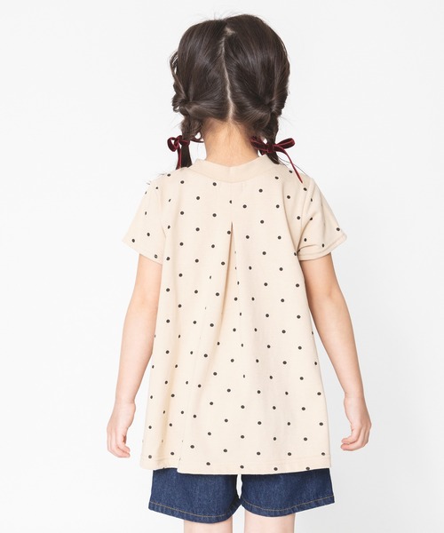 BRANSHES（ブランシェス）の「【UVカット】ドット柄半袖Ｔシャツ（Tシャツ/カットソー・キッズ・ベージュ/ブルーグレー・80ｃｍ/90cm/110cm/100cm/120cm/130cm/140cm/150cm）」の16枚目の写真
