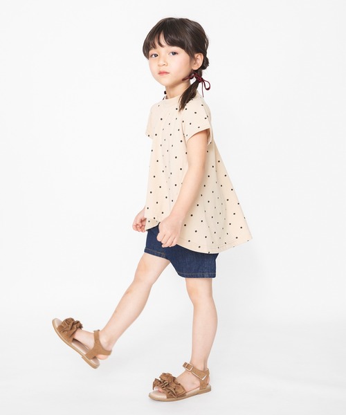 BRANSHES（ブランシェス）の「【UVカット】ドット柄半袖Ｔシャツ（Tシャツ/カットソー・キッズ・ベージュ/ブルーグレー・80ｃｍ/90cm/110cm/100cm/120cm/130cm/140cm/150cm）」の19枚目の写真