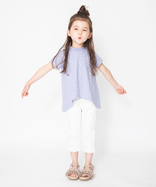 BRANSHES（ブランシェス）の「【UVカット】ドット柄半袖Ｔシャツ（Tシャツ/カットソー・キッズ・ベージュ/ブルーグレー・80ｃｍ/90cm/110cm/100cm/120cm/130cm/140cm/150cm）」の18枚目の写真