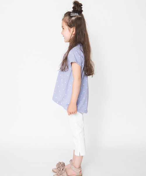 BRANSHES（ブランシェス）の「【UVカット】ドット柄半袖Ｔシャツ（Tシャツ/カットソー・キッズ・ベージュ/ブルーグレー・80ｃｍ/90cm/110cm/100cm/120cm/130cm/140cm/150cm）」の6枚目の写真