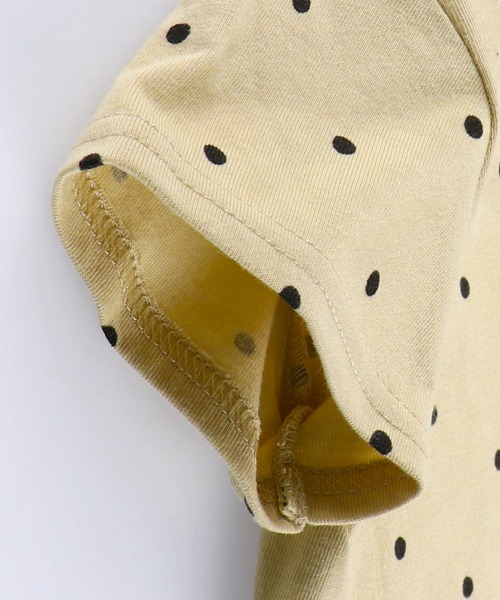 BRANSHES（ブランシェス）の「【UVカット】ドット柄半袖Ｔシャツ（Tシャツ/カットソー・キッズ・ベージュ/ブルーグレー・80ｃｍ/90cm/110cm/100cm/120cm/130cm/140cm/150cm）」の8枚目の写真