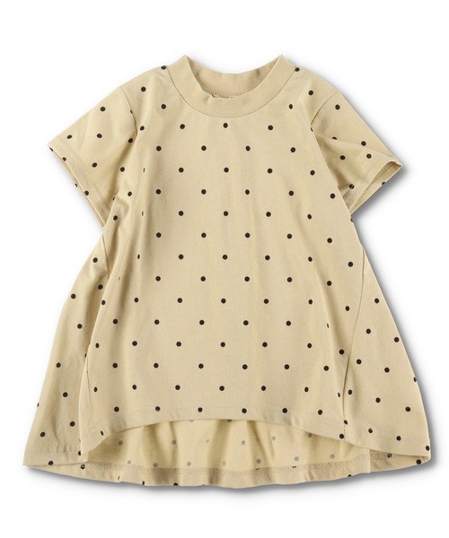 BRANSHES（ブランシェス）の「【UVカット】ドット柄半袖Ｔシャツ（Tシャツ/カットソー・キッズ・ベージュ/ブルーグレー・80ｃｍ/90cm/110cm/100cm/120cm/130cm/140cm/150cm）」の5枚目の写真