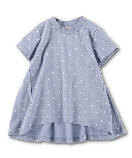 BRANSHES（ブランシェス）の「【UVカット】ドット柄半袖Ｔシャツ（Tシャツ/カットソー・キッズ・ベージュ/ブルーグレー・80ｃｍ/90cm/110cm/100cm/120cm/130cm/140cm/150cm）」の7枚目の写真