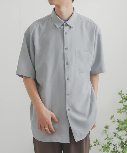 SENSE OF PLACE by URBAN RESEARCH（センスオブプレイスバイアーバンリサーチ）の「リネンライクレギュラーカラーシャツ（シャツ/ブラウス・メンズ・ブラック系その他/ブラウン/ブルー/アイボリー/チャコールグレー/ミント/ライトグレー・MEDIUM/LARGE/X-LARGE）」の14枚目の写真