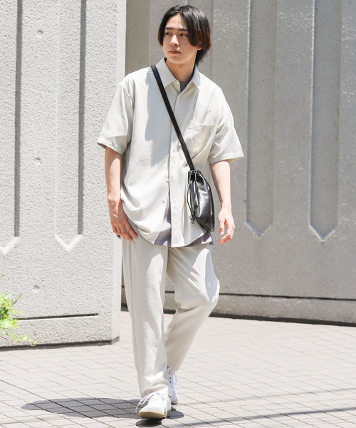 SENSE OF PLACE by URBAN RESEARCH（センスオブプレイスバイアーバンリサーチ）の「リネンライクレギュラーカラーシャツ（シャツ/ブラウス・メンズ・ブラック系その他/ブラウン/ブルー/アイボリー/チャコールグレー/ミント/ライトグレー・MEDIUM/LARGE/X-LARGE）」の21枚目の写真