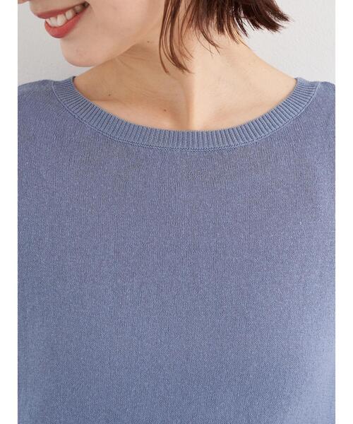 earth music&ecology（アースミュージックアンドエコロジー）の「ドッキングフリルニットチュニック　＊（ニット/セーター・レディース・ブルー/ベージュ/ブラック・FREE）」の13枚目の写真