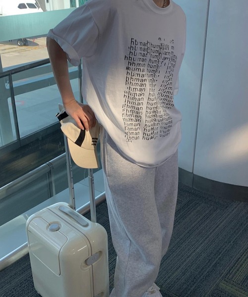 MANGROVE(マングローブ)の「human プリントT(Tシャツ/カットソー・レディース・ホワイト/ダークグレー・FREE)」の20枚目の写真