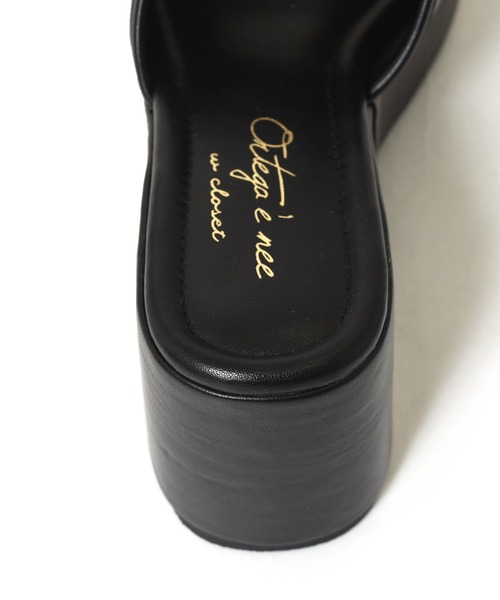 w closet（ダブルクローゼット）の「厚底ミュール（サンダル・レディース・ホワイト/ブラック/ラベンダー・M/L）」の6枚目の写真