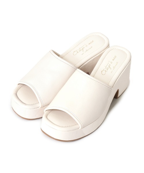 w closet（ダブルクローゼット）の「厚底ミュール（サンダル・レディース・ホワイト/ブラック/ラベンダー・M/L）」の19枚目の写真