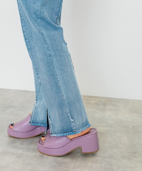 w closet（ダブルクローゼット）の「厚底ミュール（サンダル・レディース・ホワイト/ブラック/ラベンダー・M/L）」の15枚目の写真