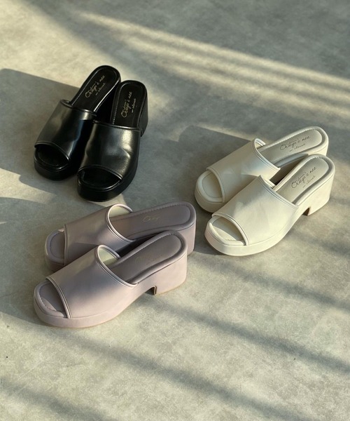 w closet（ダブルクローゼット）の「厚底ミュール（サンダル・レディース・ホワイト/ブラック/ラベンダー・M/L）」の22枚目の写真