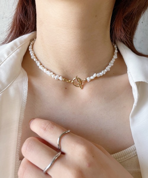 at12:03（アットイチニーゼロサン）の「淡水パールネックレス（ネックレス・レディース・ゴールド・FREE）」の5枚目の写真