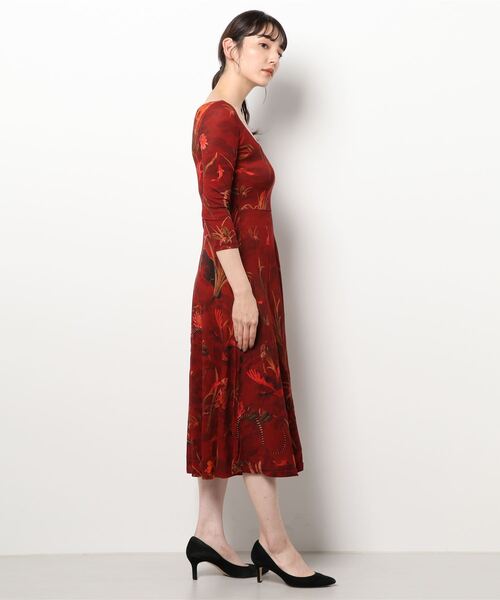 Desigual（デシグアル）の「深デコルテ フレアワンピース（ワンピース・レディース・レッド・2L/SS/S/M/L）」の3枚目の写真