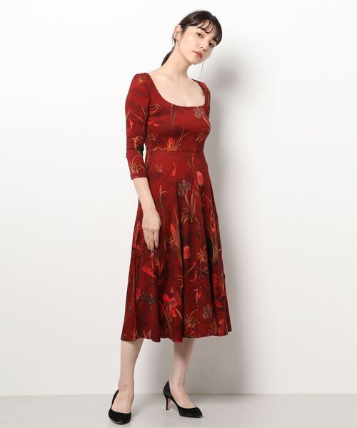 Desigual（デシグアル）の「深デコルテ フレアワンピース（ワンピース・レディース・レッド・2L/SS/S/M/L）」の10枚目の写真