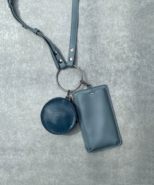 AS KNOW AS plus(アズノゥアズプラス)の「☆リングハンドショルダーポーチバッグ 【ZOZOTOWN限定アイテム】(ショルダーバッグ・レディース・アイボリー/ブラック/ブルーグレー/オレンジ/オレンジ系/サックスブルー/グレイッシュベージュ/レオパード/グリーン/シルバー/ピンク・FREE)」の7枚目の写真