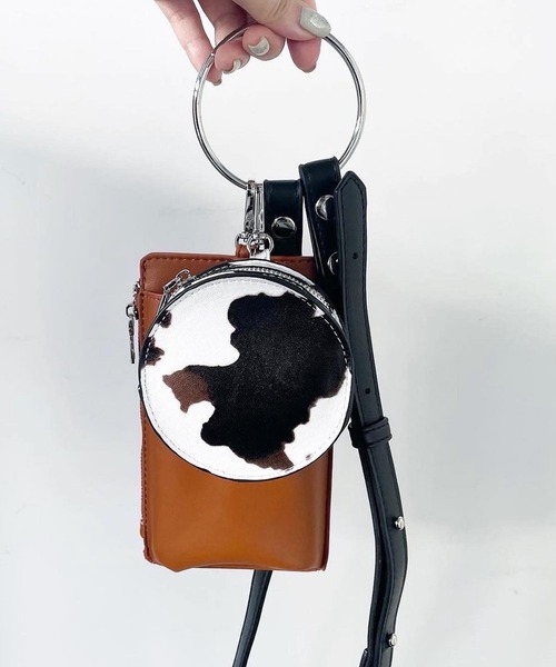 AS KNOW AS plus(アズノゥアズプラス)の「☆リングハンドショルダーポーチバッグ 【ZOZOTOWN限定アイテム】(ショルダーバッグ・レディース・アイボリー/ブラック/ブルーグレー/オレンジ/オレンジ系/サックスブルー/グレイッシュベージュ/レオパード/グリーン/シルバー/ピンク・FREE)」の8枚目の写真