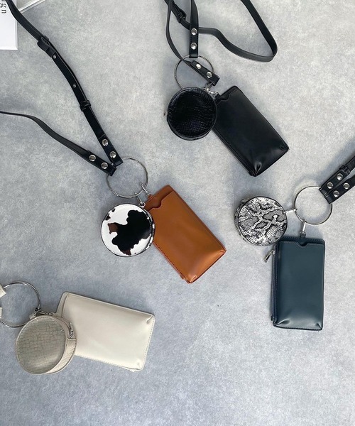 AS KNOW AS plus(アズノゥアズプラス)の「☆リングハンドショルダーポーチバッグ 【ZOZOTOWN限定アイテム】(ショルダーバッグ・レディース・アイボリー/ブラック/ブルーグレー/オレンジ/オレンジ系/サックスブルー/グレイッシュベージュ/レオパード/グリーン/シルバー/ピンク・FREE)」の12枚目の写真