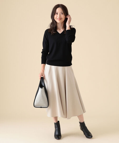 Demi-Luxe BEAMS(デミルクス ビームス)の「FEEL AND TASTE / マルシェ キャンバス ミニトートバッグ(トートバッグ・レディース・ブラック/ベージュ・ONE SIZE)」の3枚目の写真