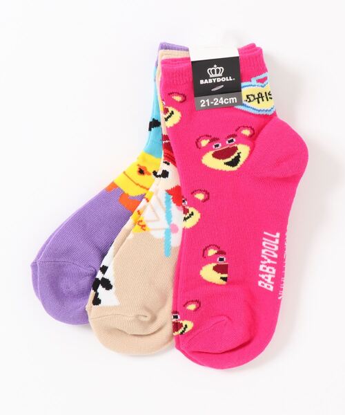 Disney（ディズニー）の「ディズニー クルーソックスセット 5387（ソックス/靴下・キッズ・パープル/ピンク/グレー・21-24cm/10-13cm/17-20.5cm/13-16.5cm）」の7枚目の写真