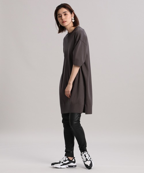 YVON(イヴォン)の「《YVON》ORGANIC COTTONチュニックニットソー(Tシャツ/カットソー・レディース・グレー/モカ・9号)」の9枚目の写真