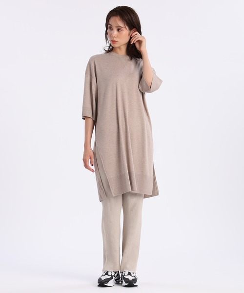 YVON(イヴォン)の「《YVON》ORGANIC COTTONチュニックニットソー(Tシャツ/カットソー・レディース・グレー/モカ・9号)」の4枚目の写真