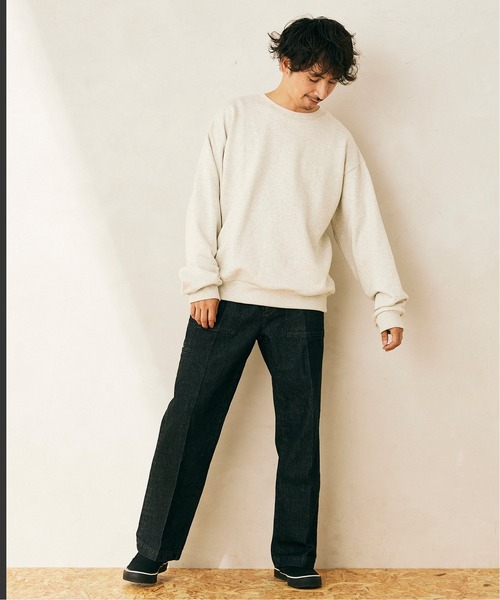 JOURNAL STANDARD relume(ジャーナルスタンダード レリューム)の「◆【StanRay×relume/スタンレイ】別注 シシュウ クルーネックスウェット(スウェット・メンズ・ナチュラル/グリーン・MEDIUM/LARGE/X-LARGE)」の8枚目の写真