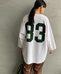 [Jeans Factory Clothes/ジーンズファクトリークローズ] ヘビーウェイト オーバーサイズカレッジロゴTシャツ