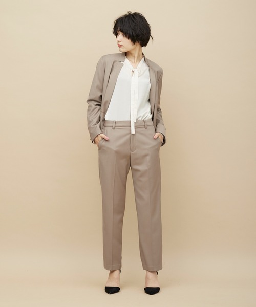CLEARIMPRESSION (クリアインプレッション)の「TRサキソニーストレートパンツ(その他パンツ・レディース・チャコールグレー/モカ・11号/9号/7号)」の1枚目の写真