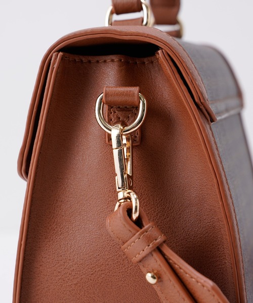 one after another NICE CLAUP(ワンアフターアナザーナイスクラップ)の「<Web限定カラーあり>モノグラムスクエアショルダーバッグ(ショルダーバッグ・レディース・ブラウン系その他/アイボリー/ダークブラウン/モカ/ブラック系その他・FREE)」の15枚目の写真