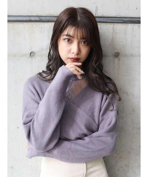 MURUA - MURUA レースアップケーブルニット ベージュ 新品未使用 セール】レースタートルカシュクールニット（ニット/セーター