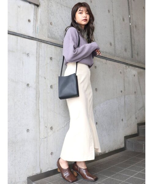 MURUA(ムルーア)の「レースタートルカシュクールニット(ニット/セーター・レディース・ブラック/ブルー/パープル/ベージュ・FREE)」の21枚目の写真