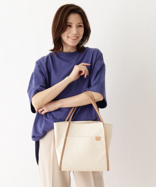 SHOO・LA・RUE（シューラルー）の「◆グログランパイピングトート（トートバッグ・レディース・チャコールグレー/ブラック/ブラウン系・00）」の9枚目の写真