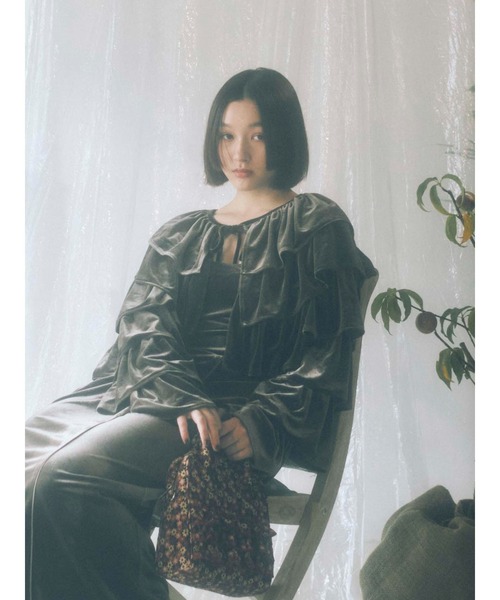 merry jenny（メリージェニー）の「ジャガードフリルショルダーbag（ショルダーバッグ・レディース・オレンジ/グリーン・FREE）」の17枚目の写真