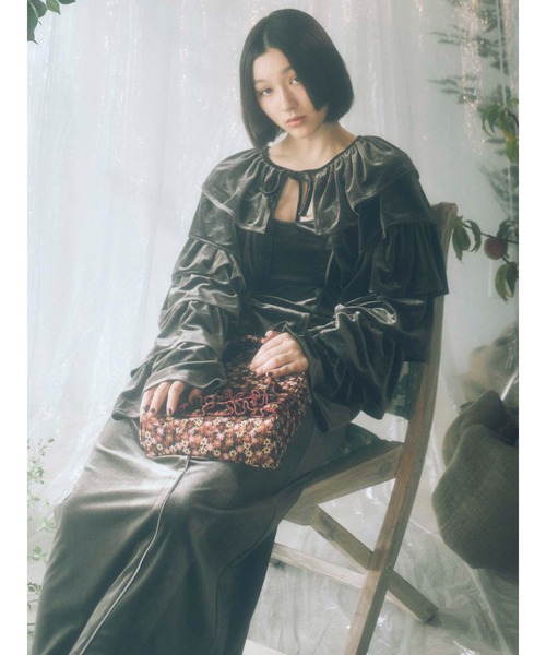 merry jenny（メリージェニー）の「ジャガードフリルショルダーbag（ショルダーバッグ・レディース・オレンジ/グリーン・FREE）」の18枚目の写真