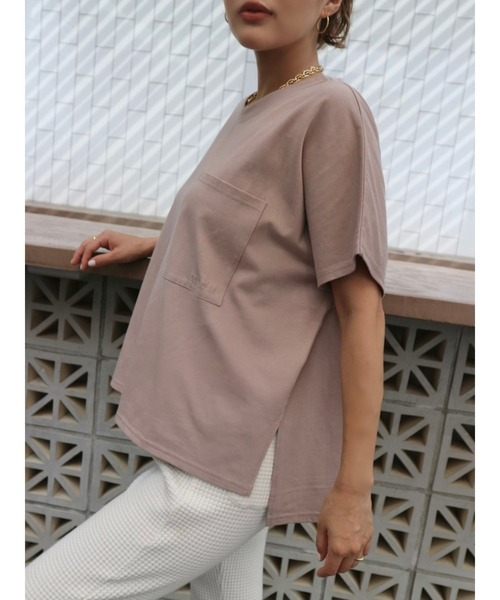 TRUNC(トランクエイティーエイト)の「Pocket Design Logo T-shirt(Tシャツ/カットソー・レディース・ホワイト/チャコールグレー/ブラック/ブラウン・FREE)」の7枚目の写真