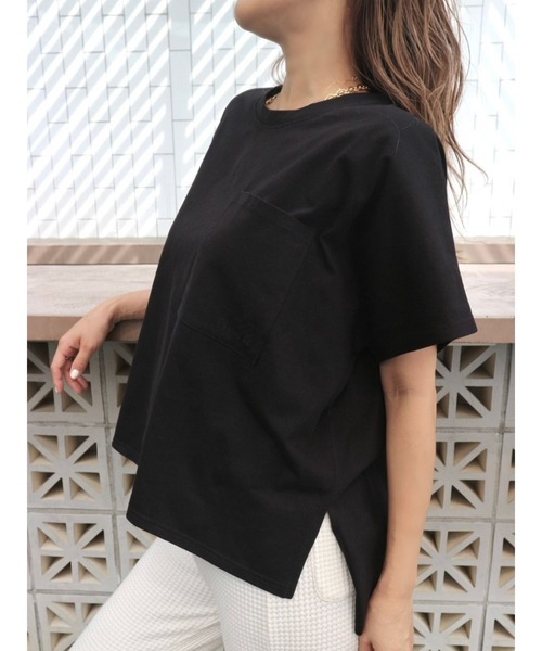 TRUNC(トランクエイティーエイト)の「Pocket Design Logo T-shirt(Tシャツ/カットソー・レディース・ホワイト/チャコールグレー/ブラック/ブラウン・FREE)」の10枚目の写真