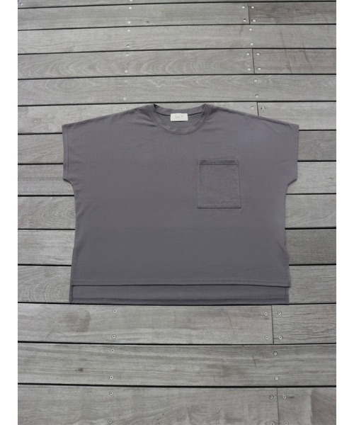 TRUNC(トランクエイティーエイト)の「Pocket Design Logo T-shirt(Tシャツ/カットソー・レディース・ホワイト/チャコールグレー/ブラック/ブラウン・FREE)」の12枚目の写真