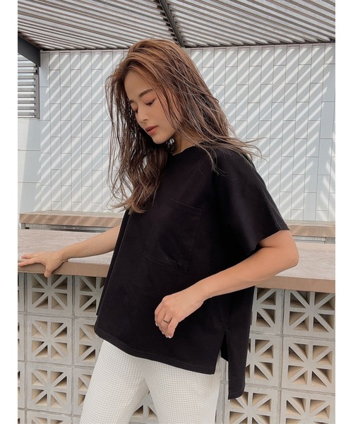 TRUNC(トランクエイティーエイト)の「Pocket Design Logo T-shirt(Tシャツ/カットソー・レディース・ホワイト/チャコールグレー/ブラック/ブラウン・FREE)」の22枚目の写真